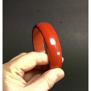 Vintage1960s Mod Rust Brown Lucite Bangle Bracelet Minimalist **READ**